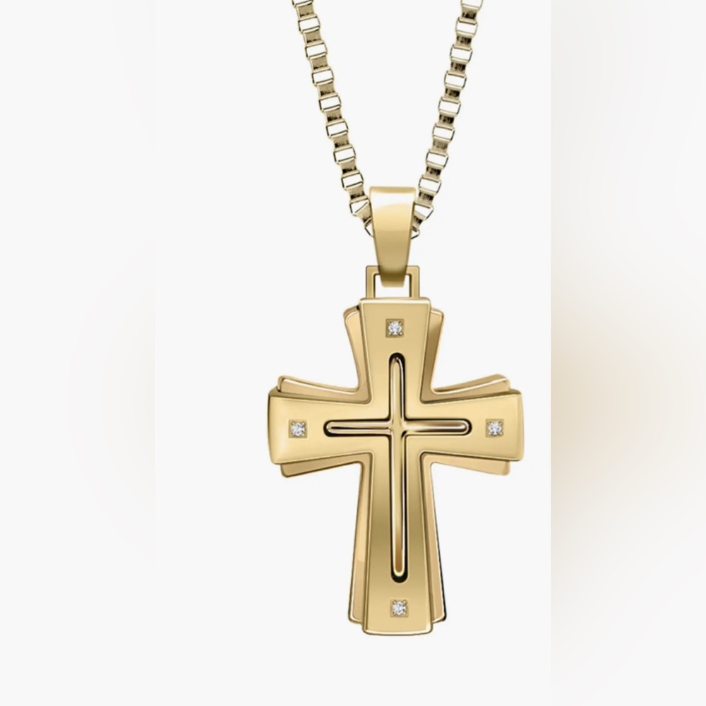 Cross Diamond Pendant Necklace AMERICAN EXCHANGE